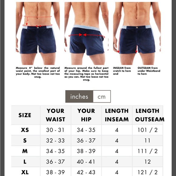 Parke & Ronen Men’s Velour Spa Short Size XL - Picture 9 of 9